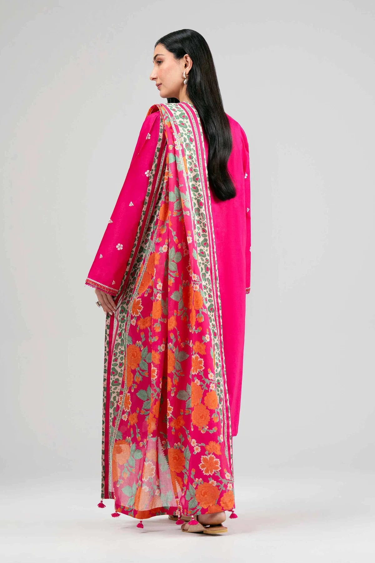 3 PIECE - PRINTED EMBROIDERED SUIT