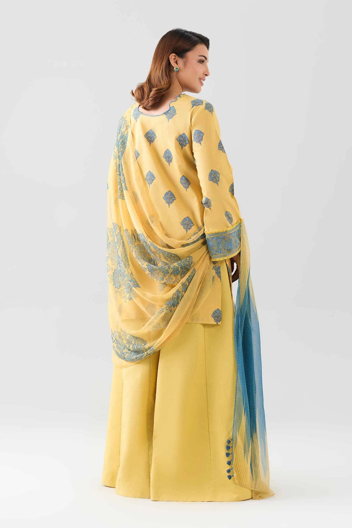 2 PIECE - DIGITAL PRINTED EMBROIDERED SUIT