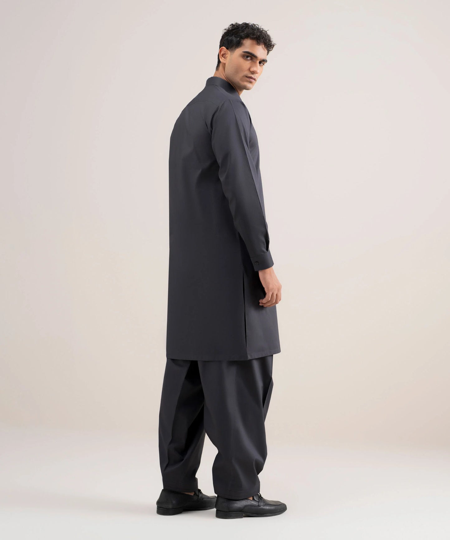 EMBROIDERED COTTON DOBBY SUIT