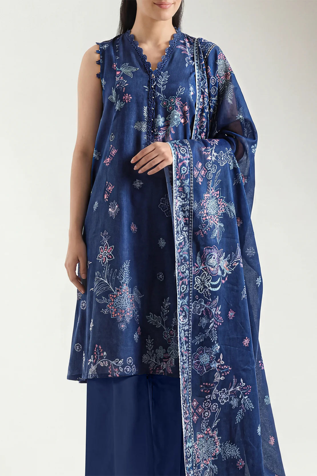 Unstitched Printed Premium Lawn 3 Piece