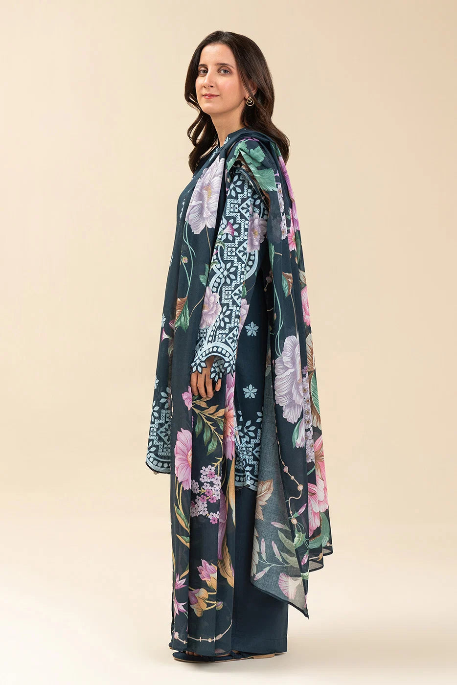 3 PICE PRINTED LAWN SUIT