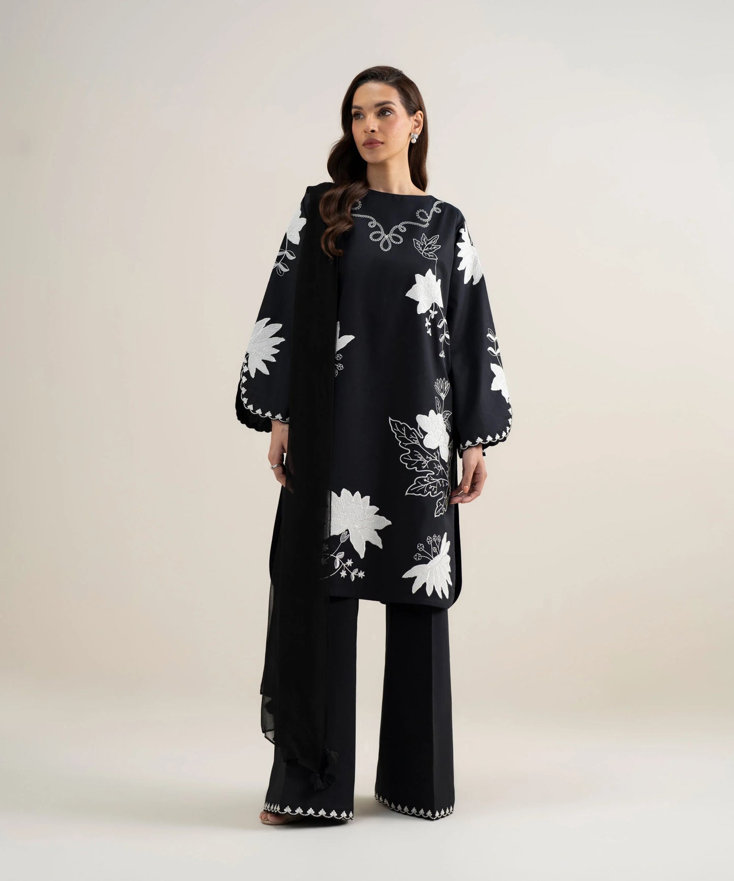 3 PIECE - EMBROIDERED LAWN SUIT
