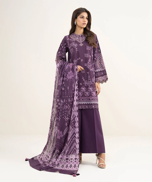 3 PIECE - EMBROIDERED LAWN SUIT