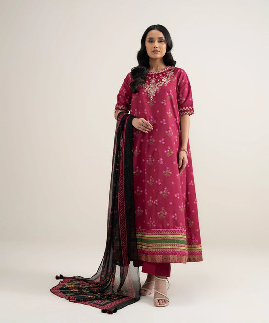 3 PIECE - EMBROIDERED LAWN SUIT