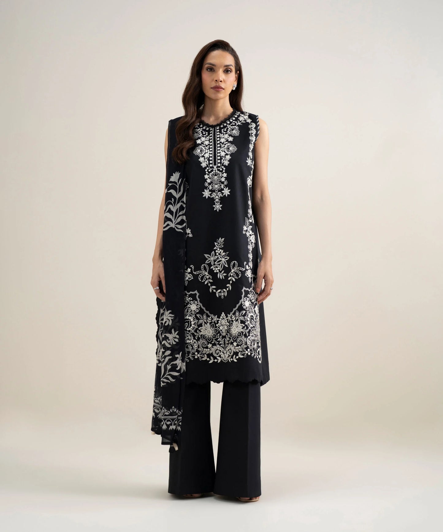 3 PIECE - EMBROIDERED LAWN SUIT