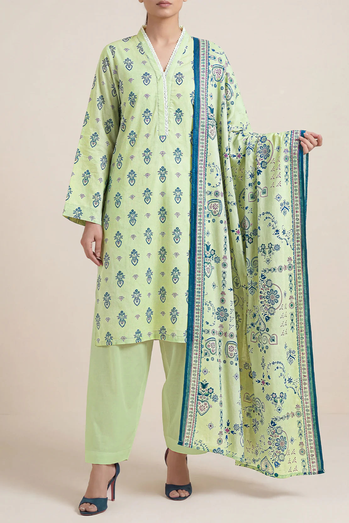 Unstiched premium printed lawn