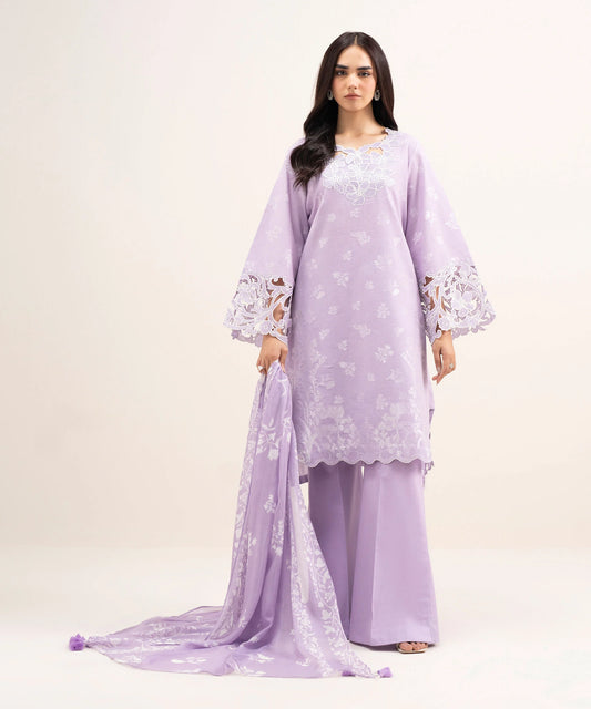 3 PIECE - EMBROIDERED JACQUARD SUIT