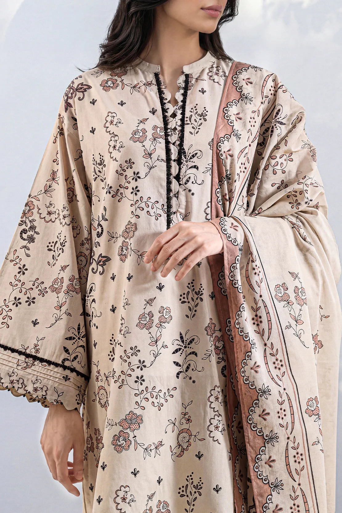 Unstiched premium printed lawn