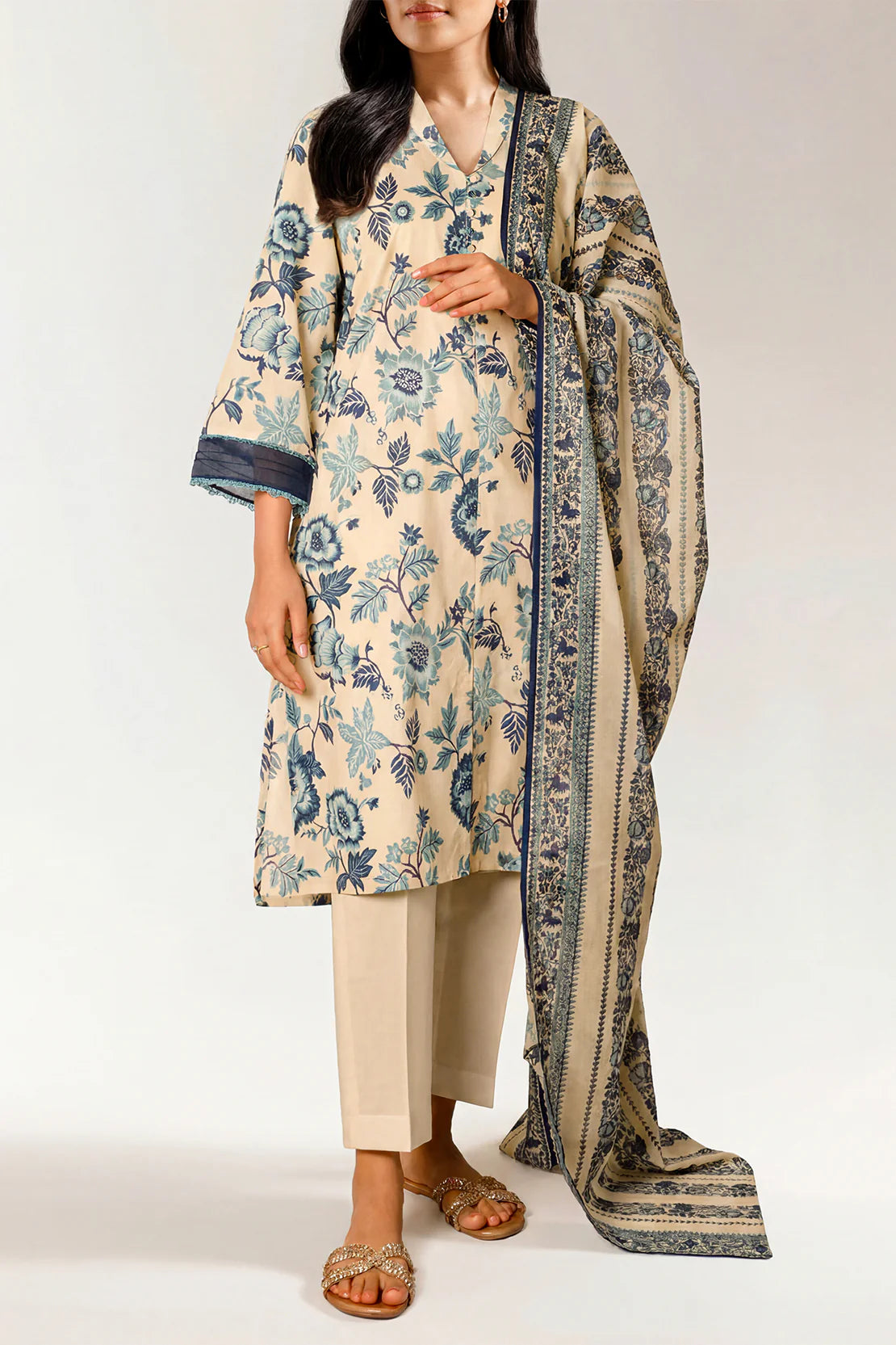 Unstiched premium printed lawn