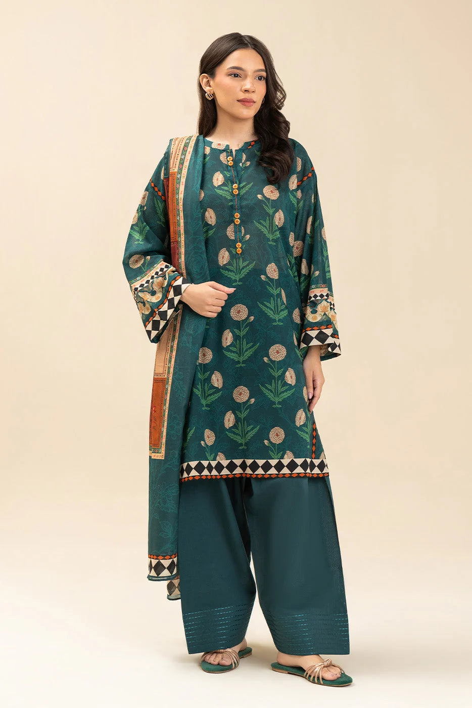 Unstiched printed lawn