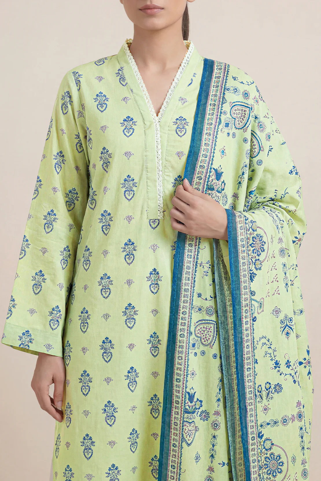 Unstiched premium printed lawn