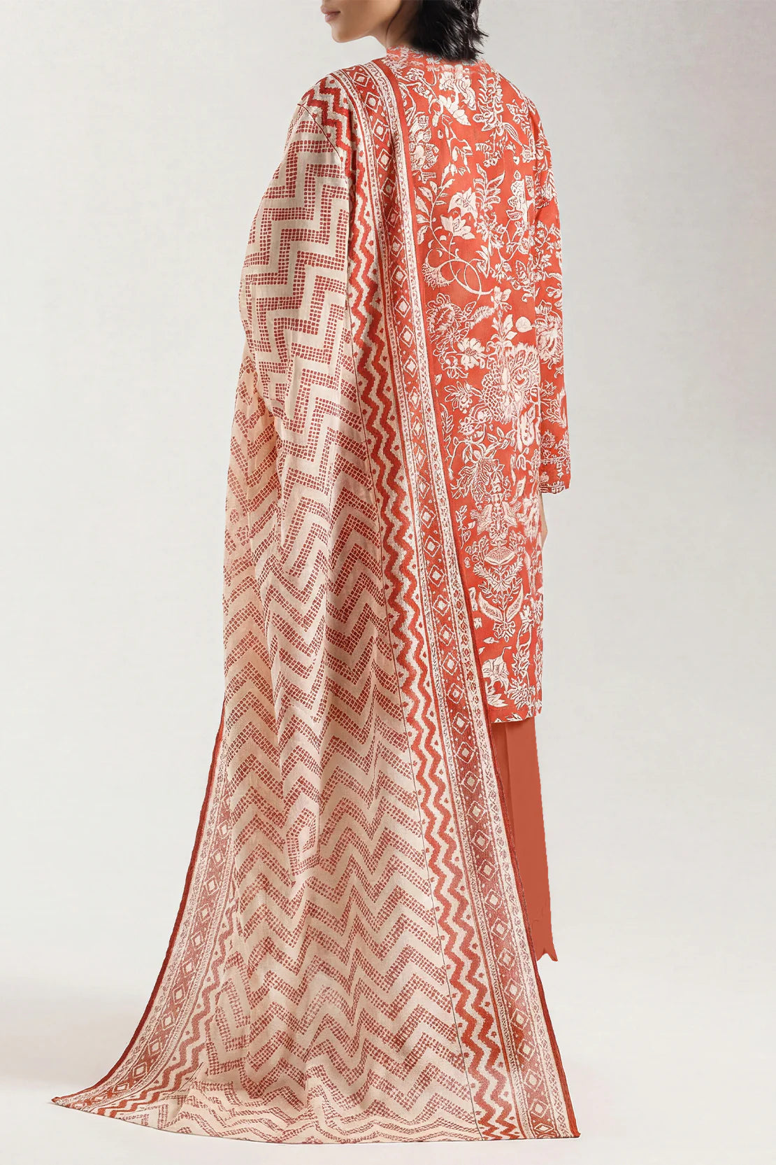 Unstitched Printed Premium Lawn 3 Piece