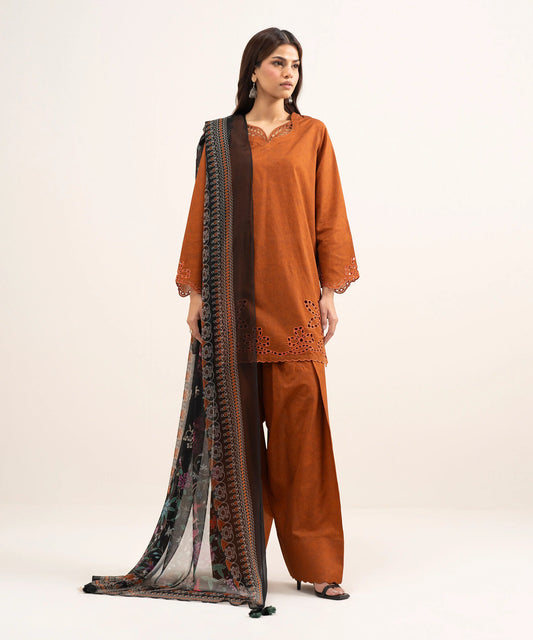 3 PIECE - EMBROIDERED LAWN SUIT