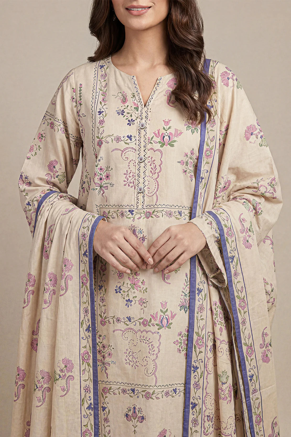 Unstiched premium printed lawn