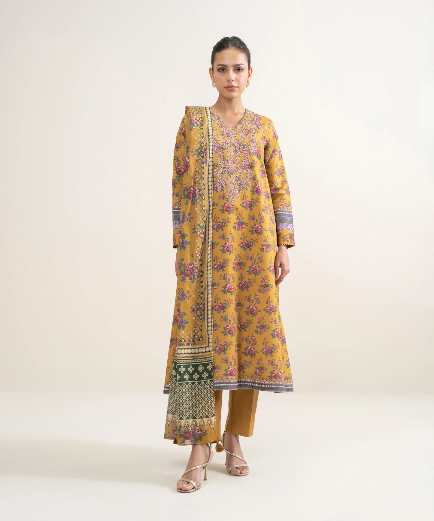 3 PIECE - EMBROIDERED LAWN SUIT