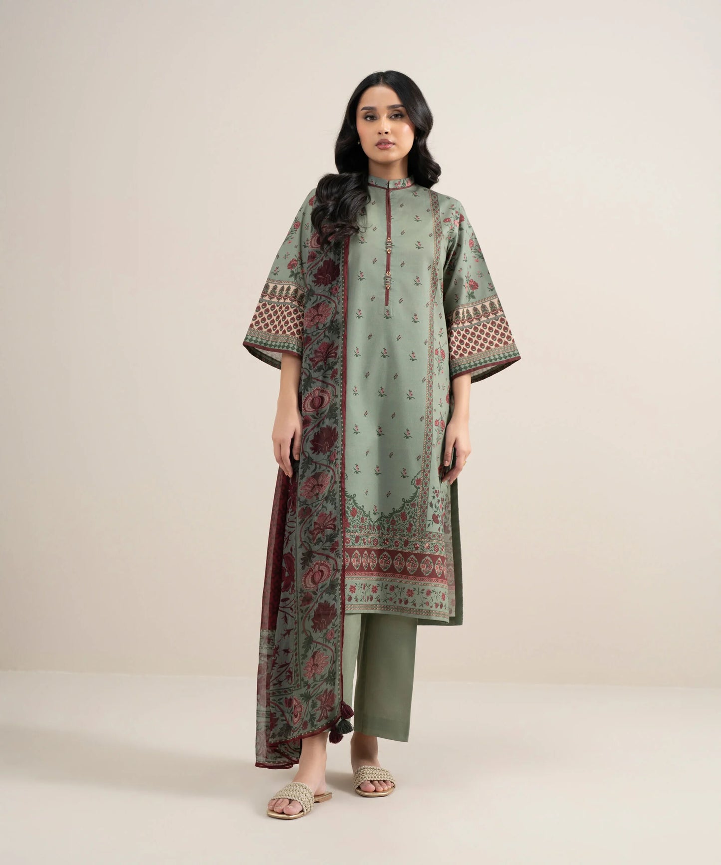 3 PIECE - PRINTED LAWN SUIT