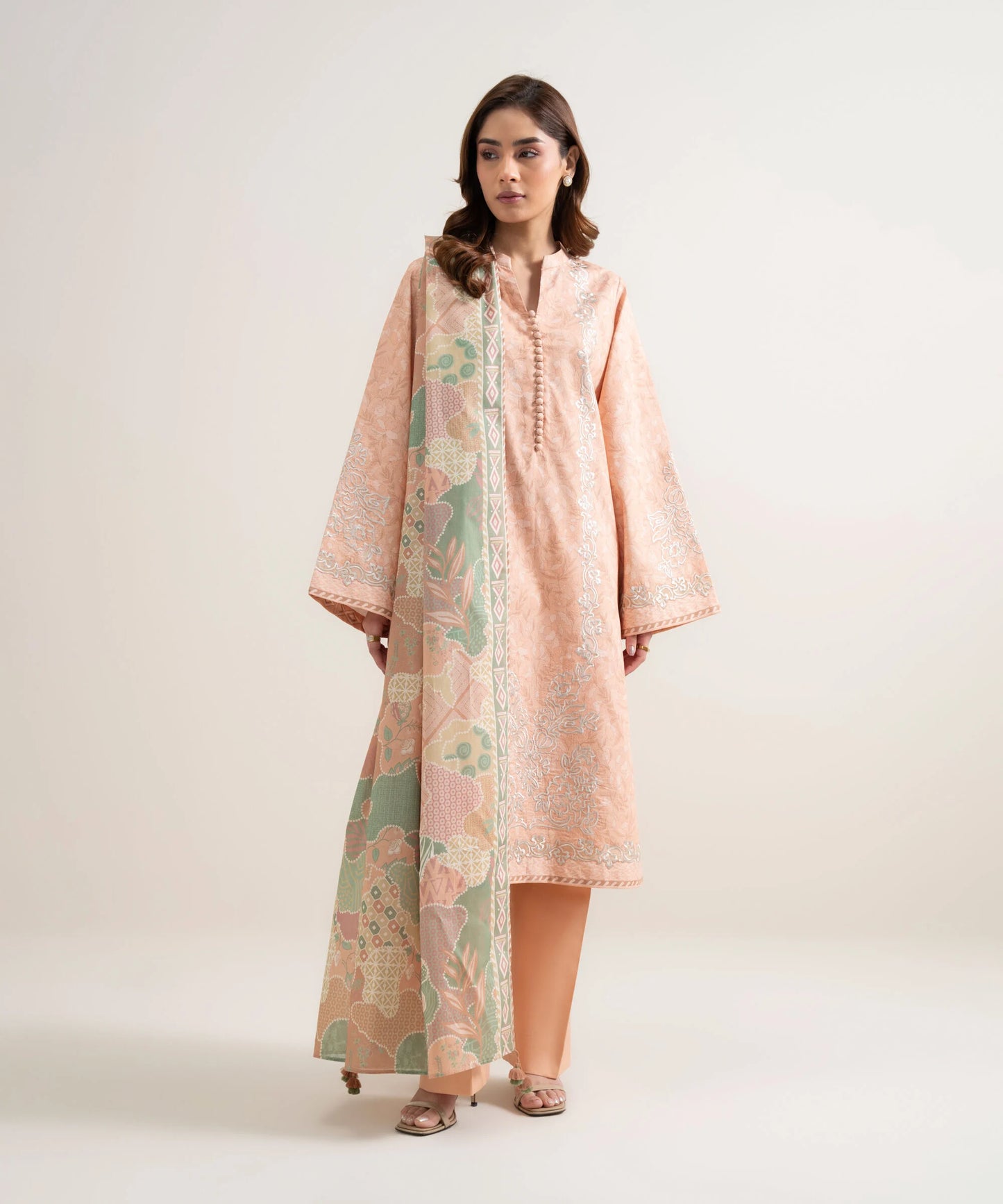 3 PIECE - EMBROIDERED LAWN SUIT