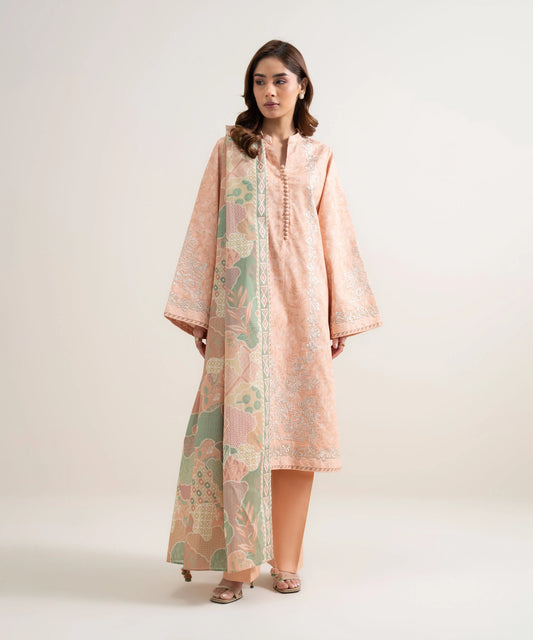 3 PIECE - EMBROIDERED LAWN SUIT