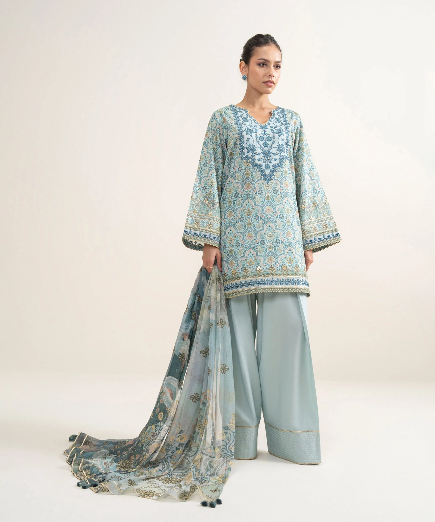 3 PIECE - EMBROIDERED LAWN SUIT