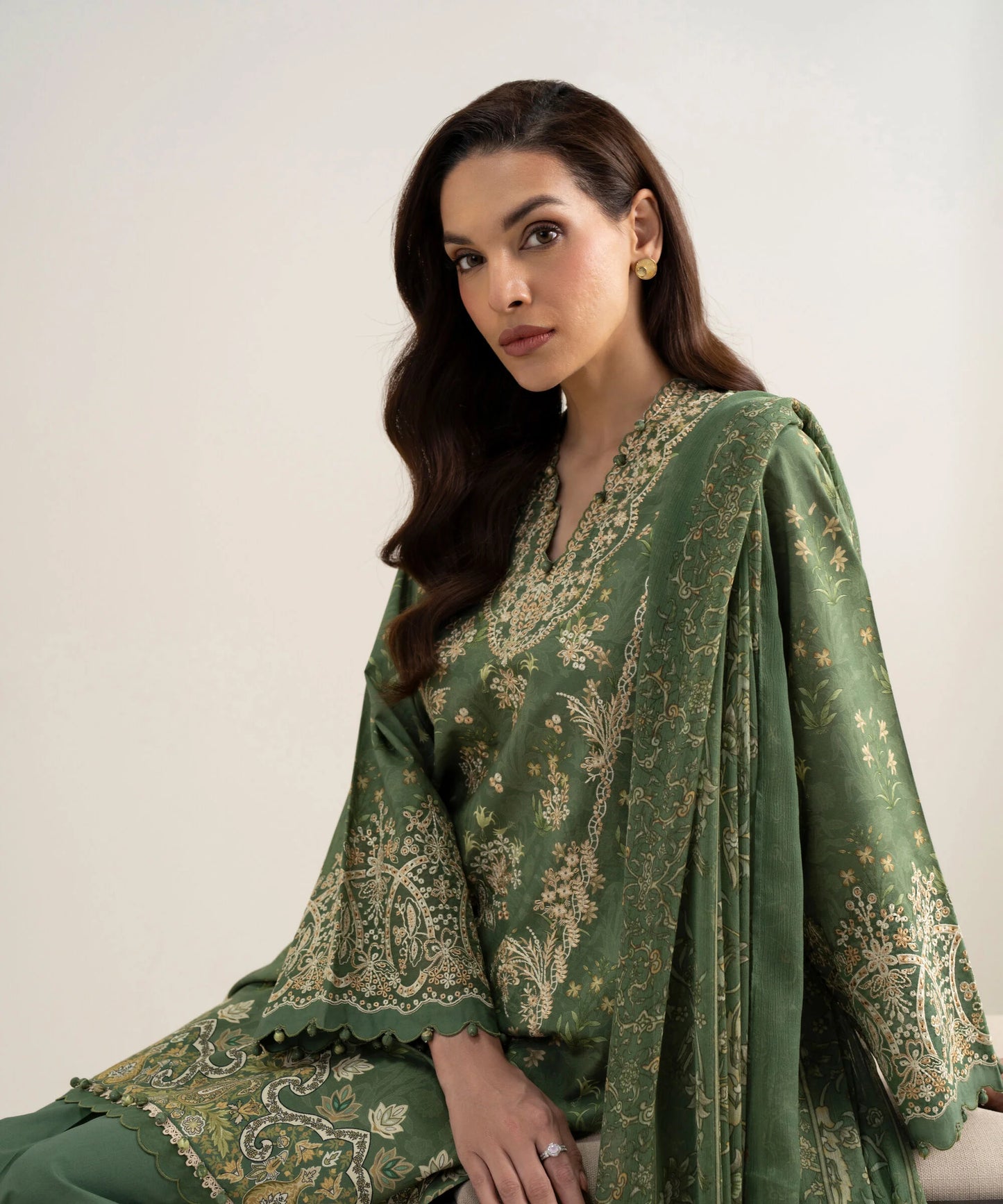 3 PIECE - EMBROIDERED LAWN SUIT