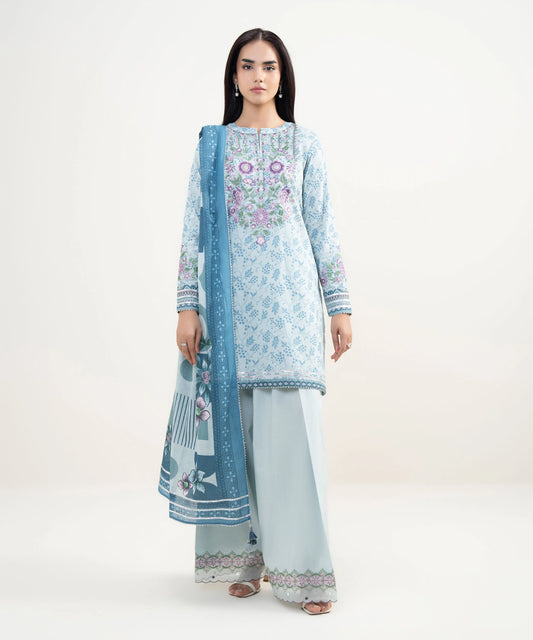 3 PIECE - EMBROIDERED LAWN SUIT