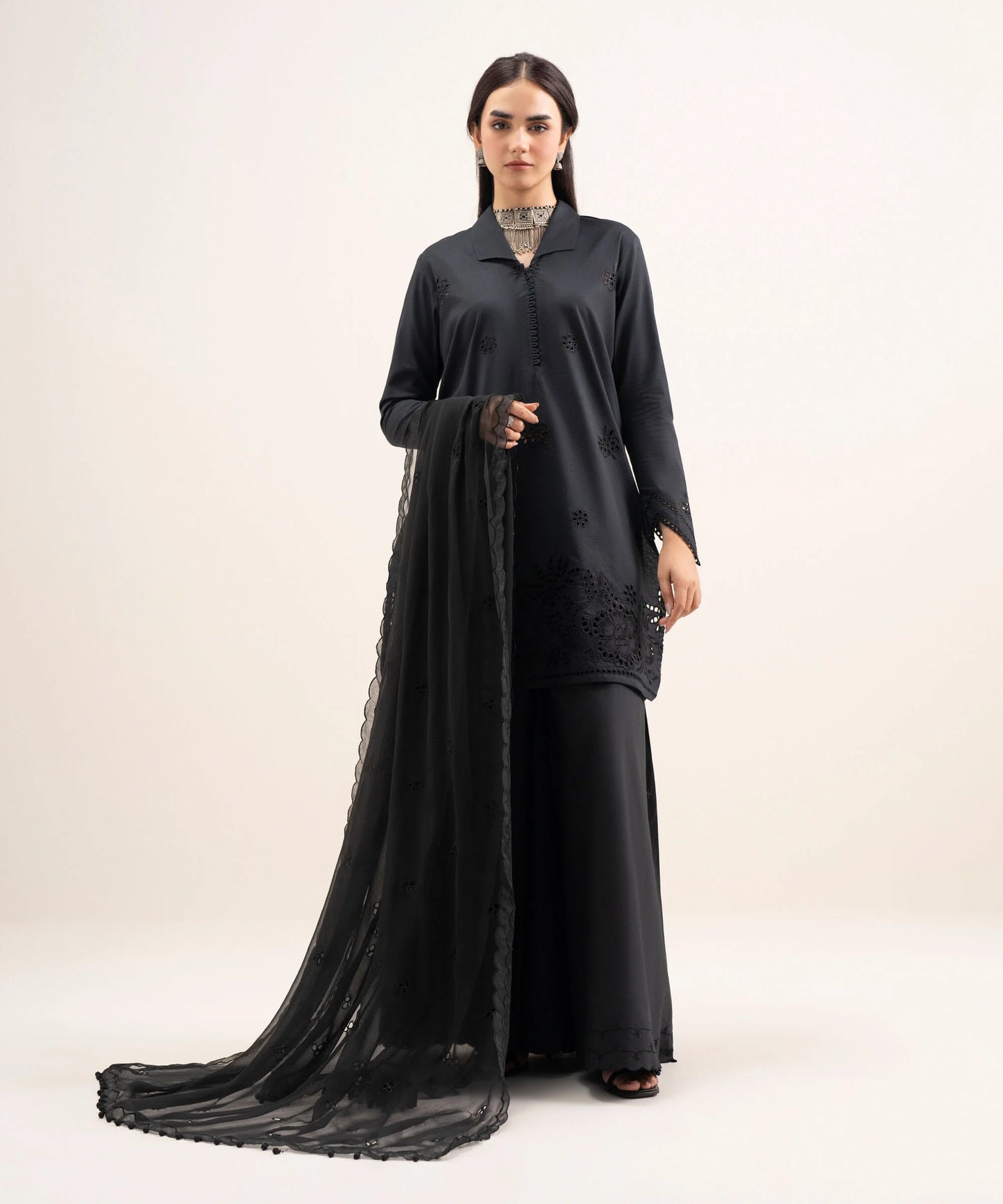 3 PIECE - EMBROIDERED LAWN SUIT