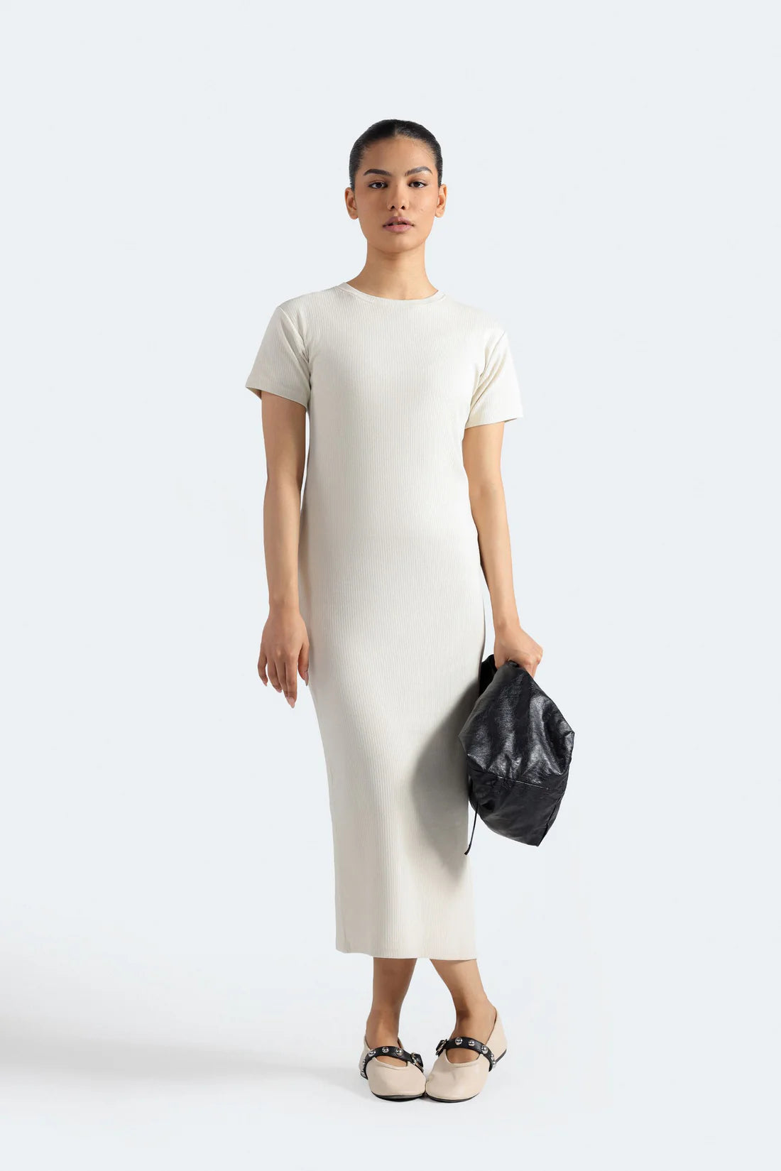 RIBBED T-SHIRT DRESS