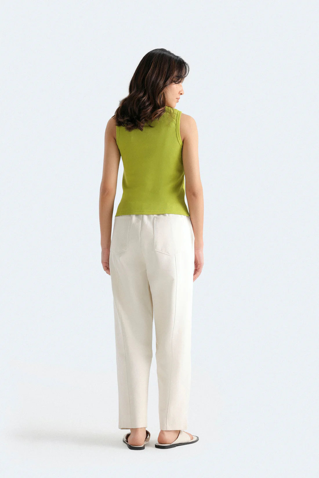 CROPPED RIBBED TANK TOP