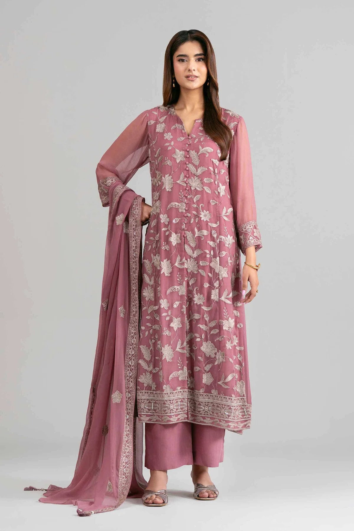 3 PIECE - EMBROIDERED SUIT