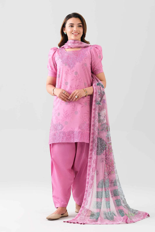 2 PIECE - DIGITAL PRINTED EMBROIDERED SUIT