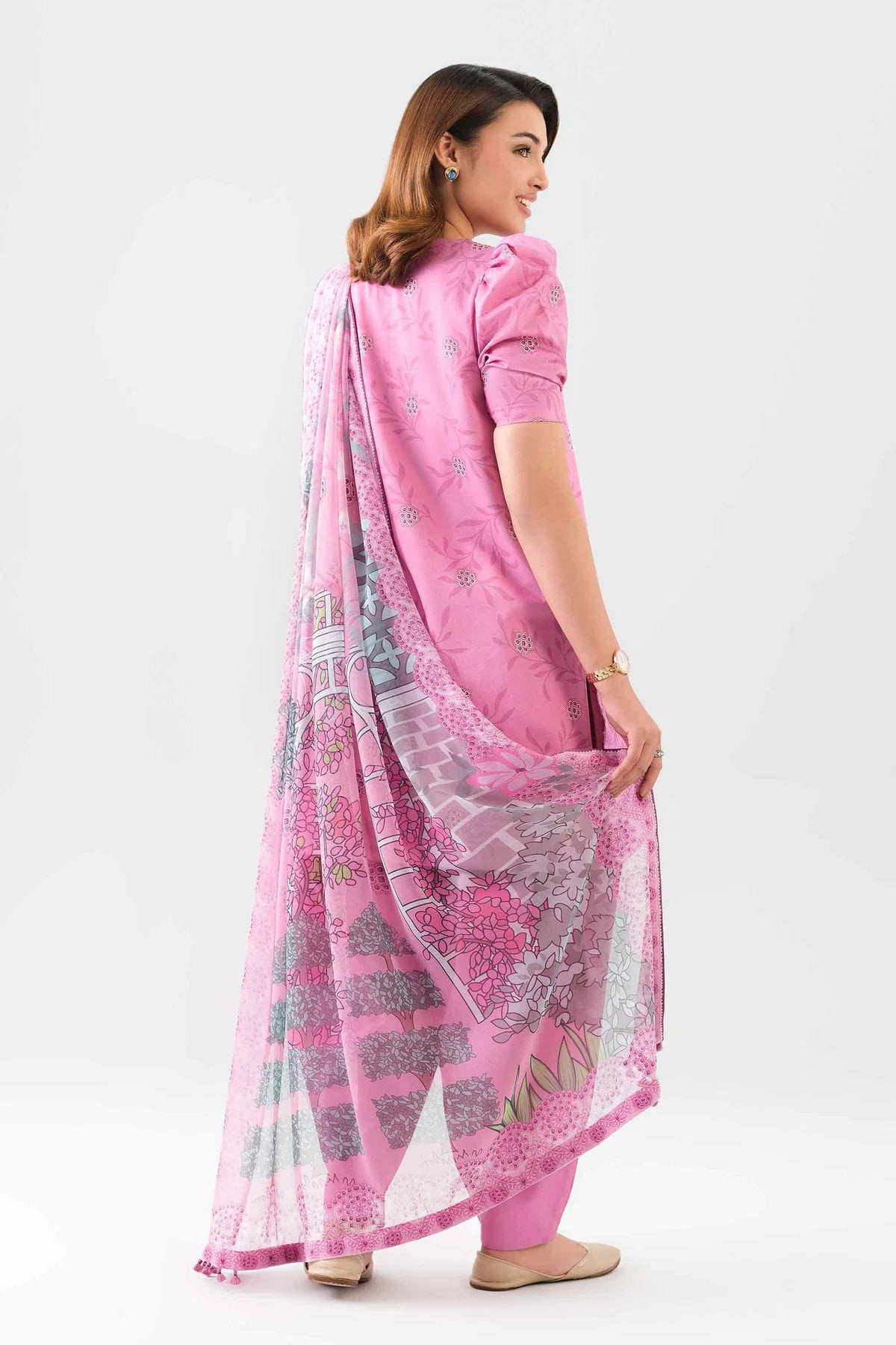 2 PIECE - DIGITAL PRINTED EMBROIDERED SUIT