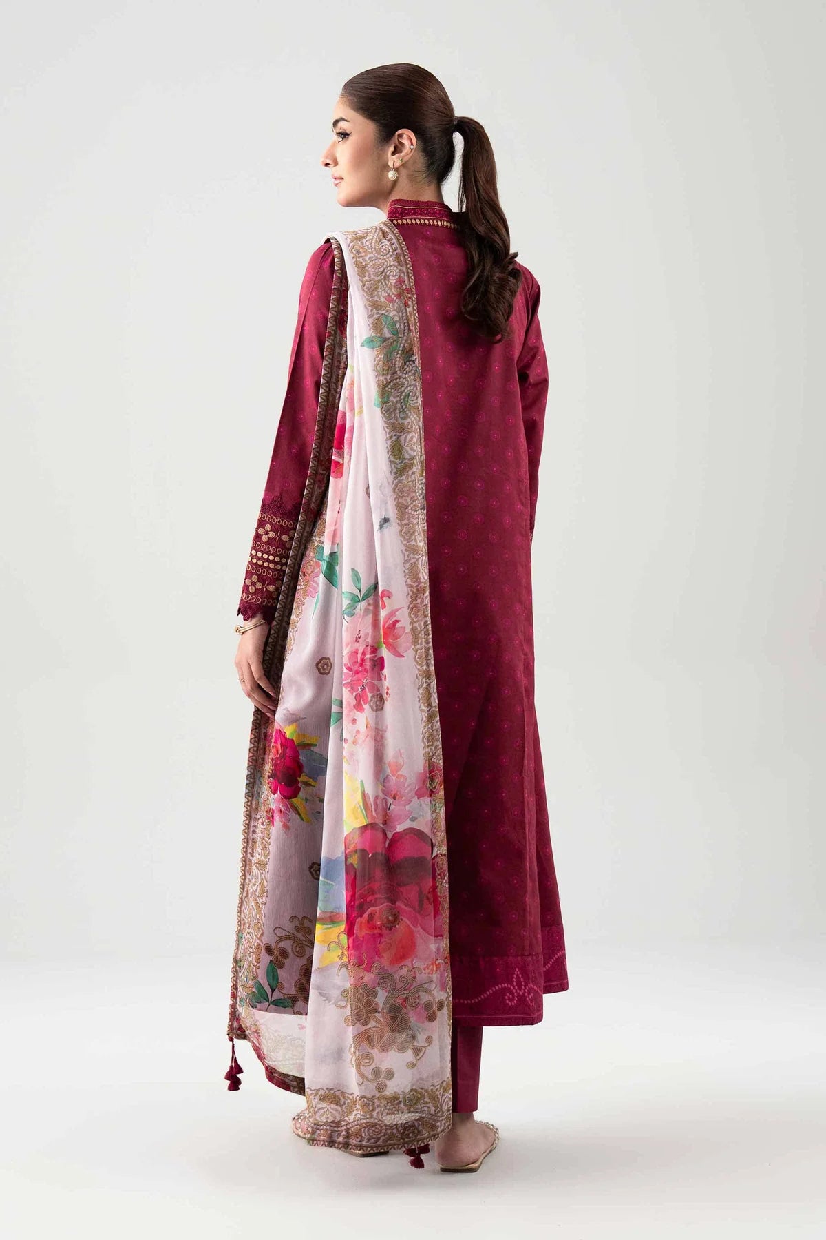 2 PIECE - DIGITAL PRINTED EMBROIDERED SUIT