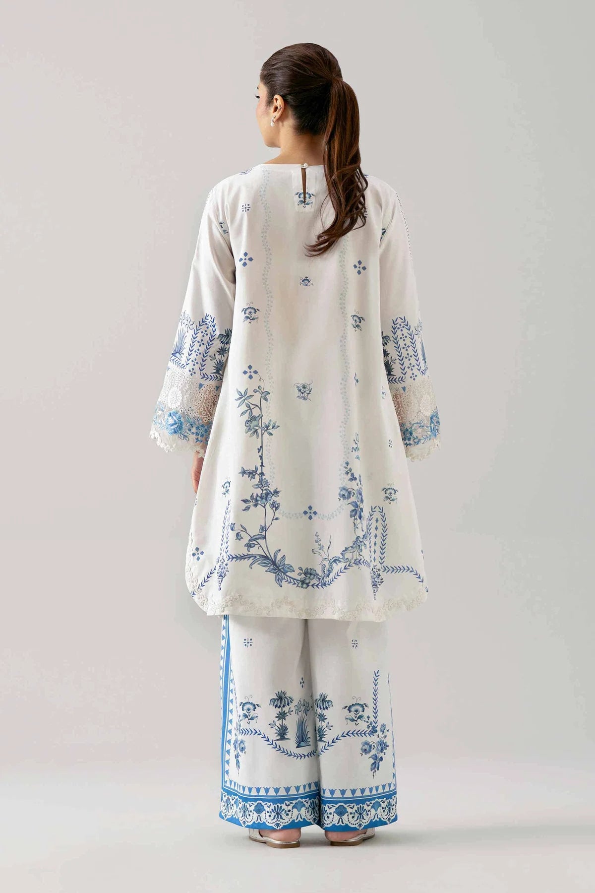 2 PIECE - DIGITAL PRINTED EMBROIDERED SUIT
