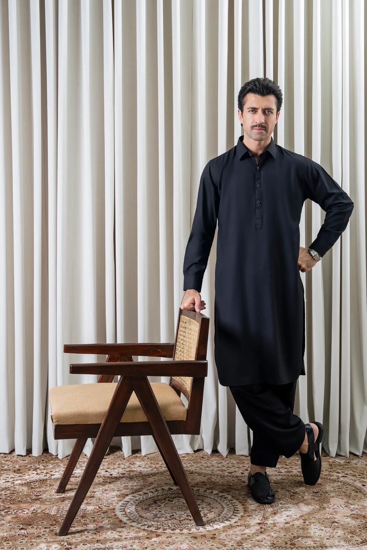 BLENDED KAMEEZ SHALWAR - SIGNATURE COLLECTION BLACK