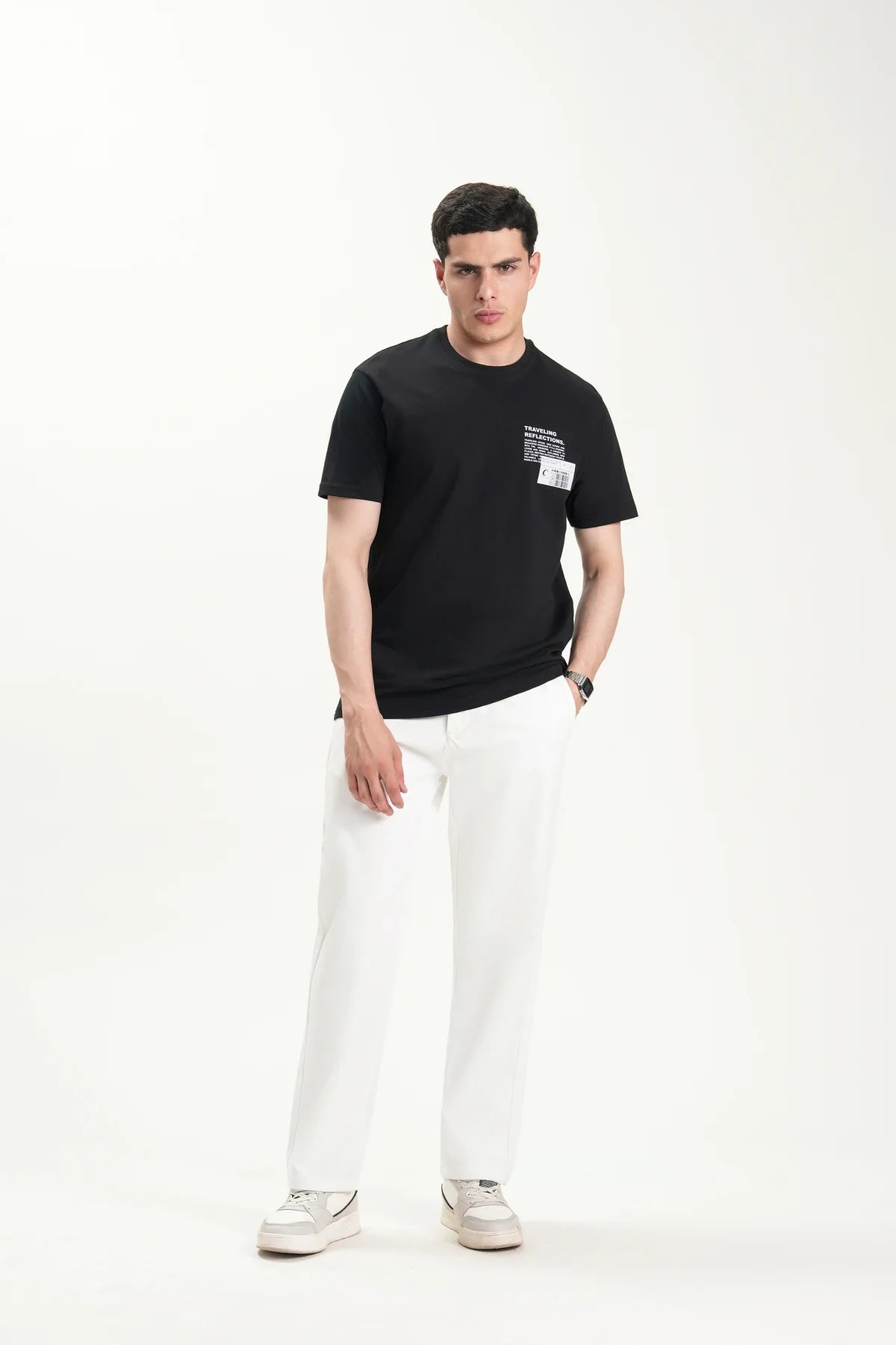 OVERZISE FIT GRAPHIC CREW NECK T SHIRT