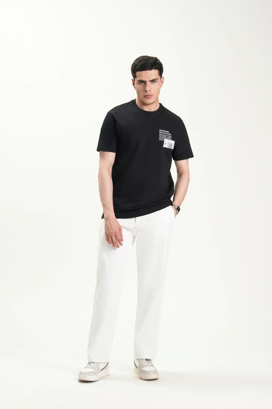 OVERZISE FIT GRAPHIC CREW NECK T SHIRT