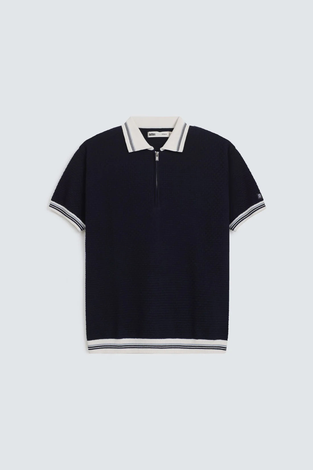 QUARTER ZIP UP POLO SHIRT