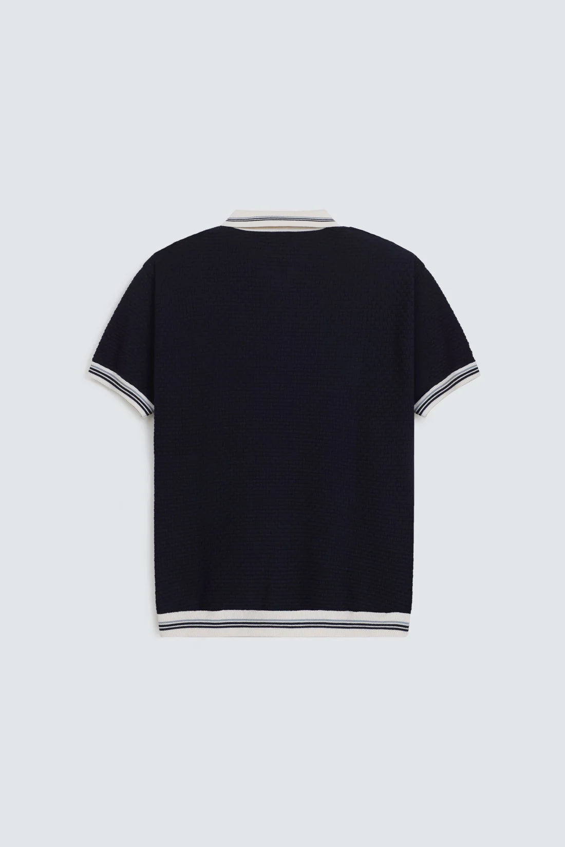 QUARTER ZIP UP POLO SHIRT