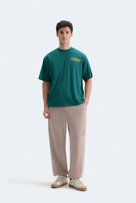 SLOGAN PRINT JOGGER TROUSERS