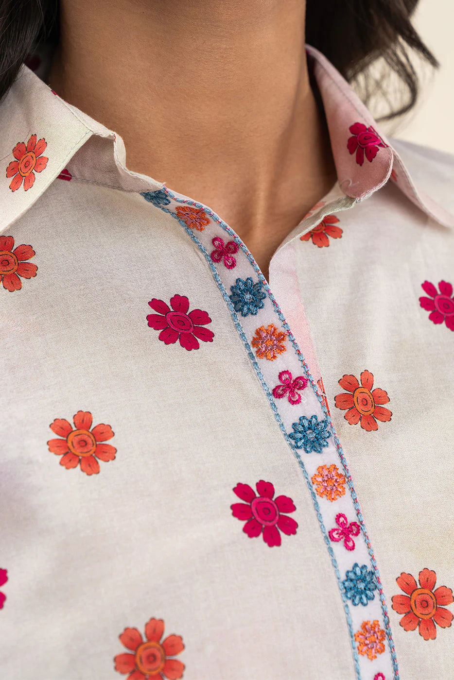 2 PIECE EMBROIDERED LAWN SUIT-