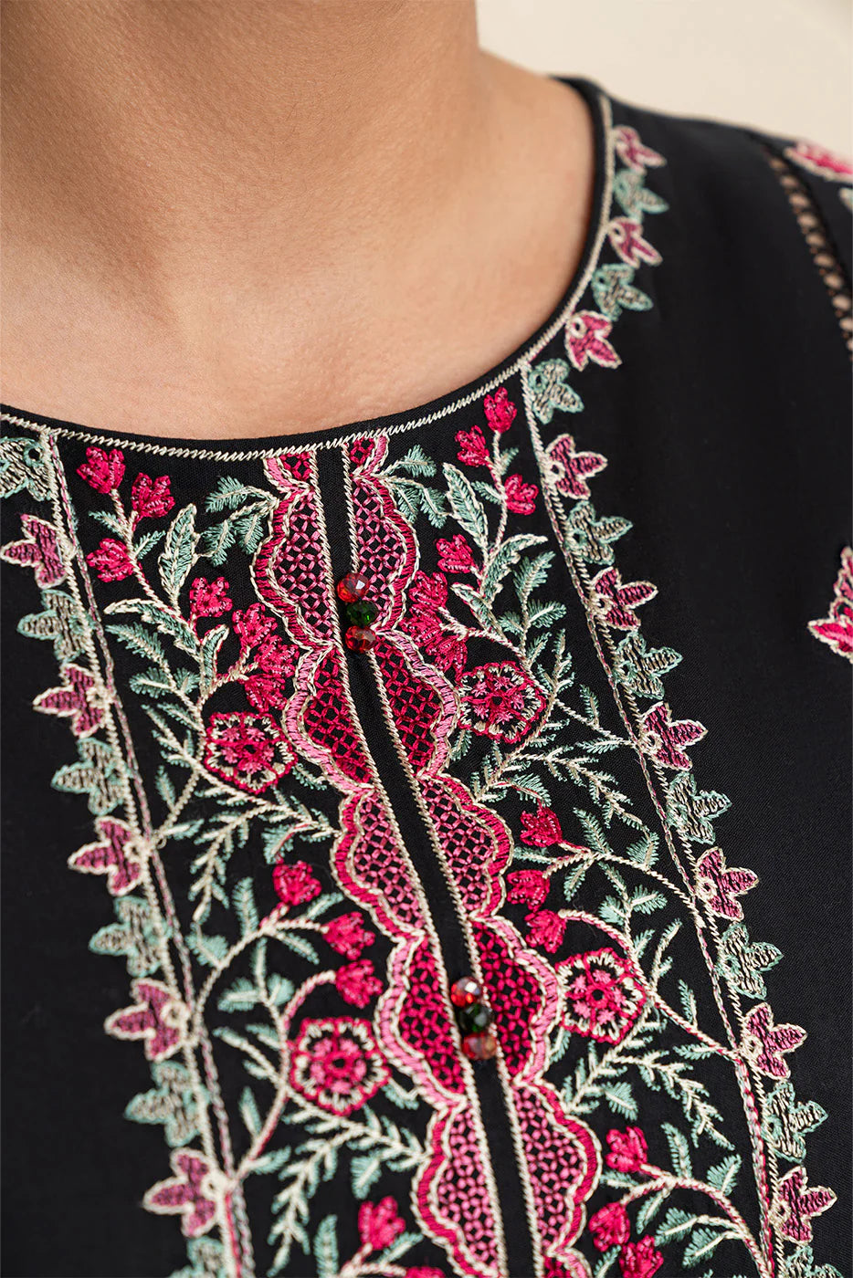 2 PIECE EMBROIDERED LAWN SUIT-