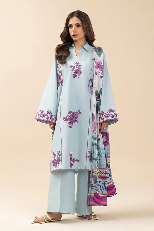 3 PIECE EMBROIDERED LAWN SUIT-