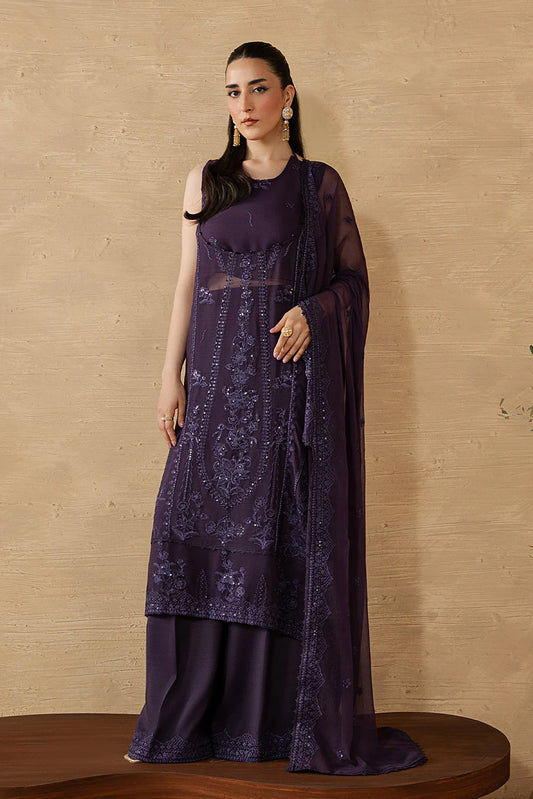 4 PIECE EMBROIDERED CHIFFON