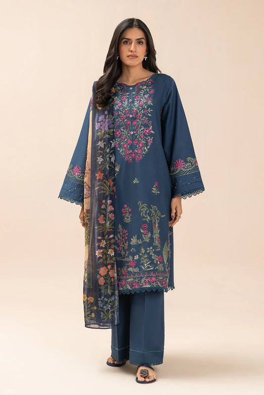 3 PIECE EMBROIDERED LAWN SUIT-