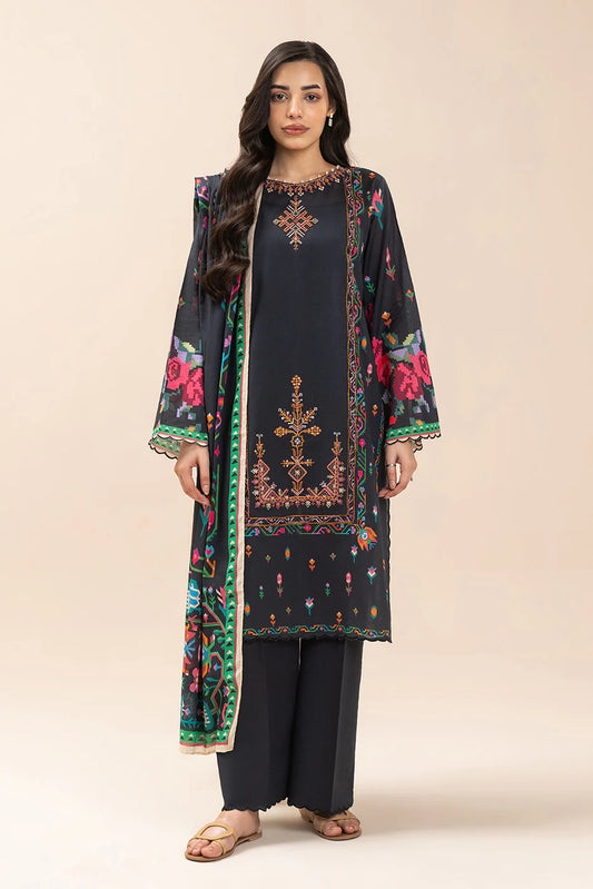3 PIECE EMBROIDERED LAWN SUIT-