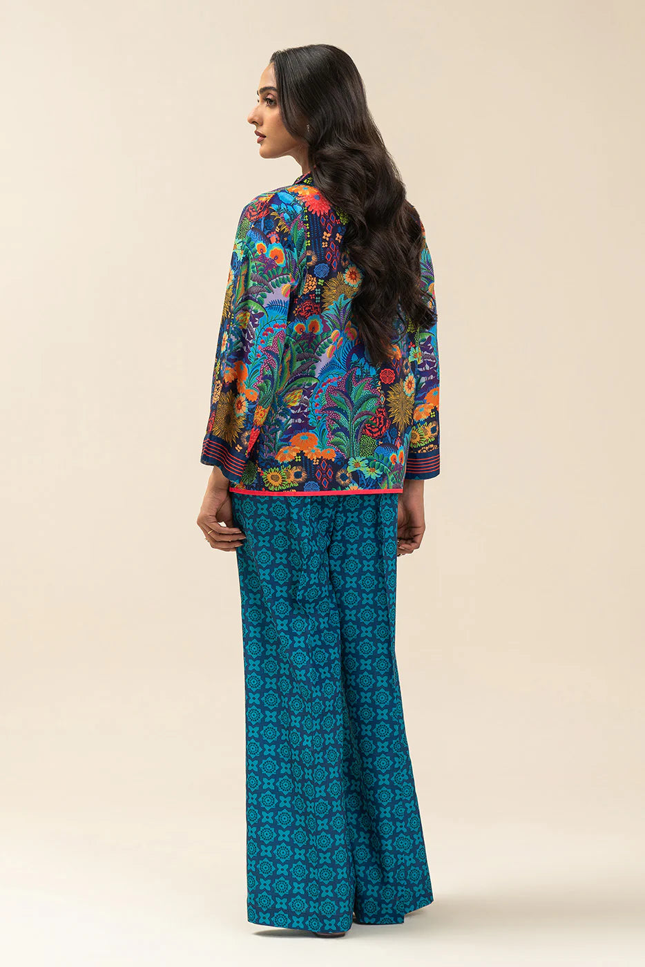 2 PIECE PRINTED SILK CO-ORD SET